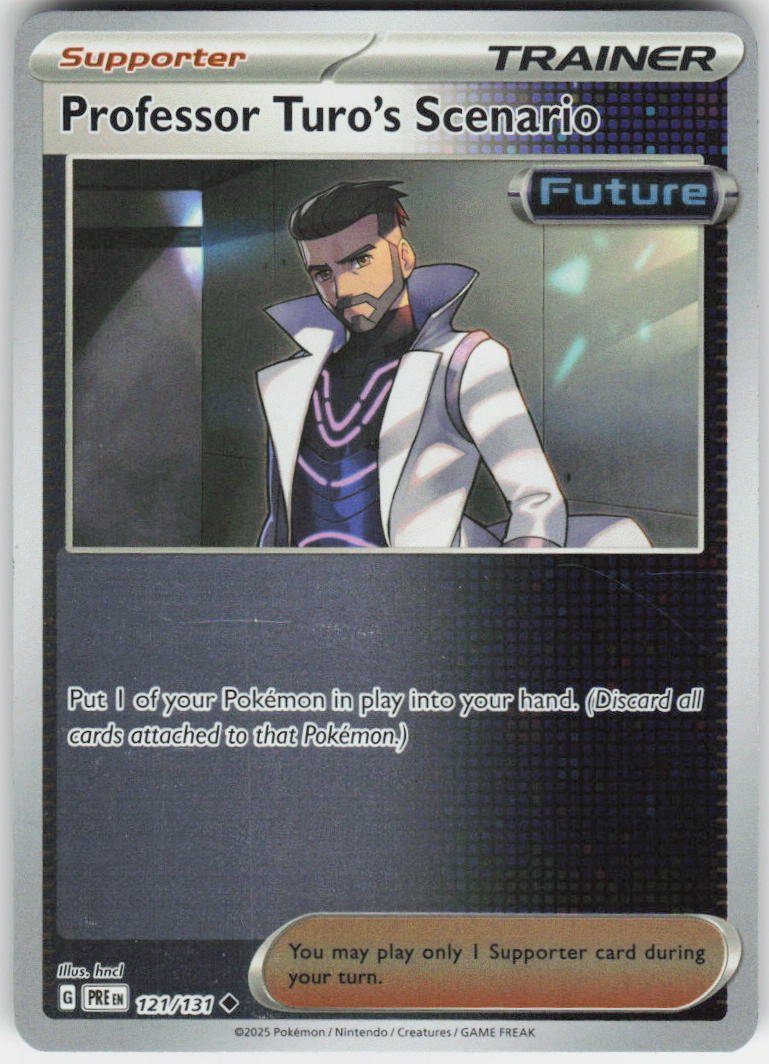 Professor Turo's Scenario Uncommon SV: Prismatic Evolutions 121/131 NM Rev Holo