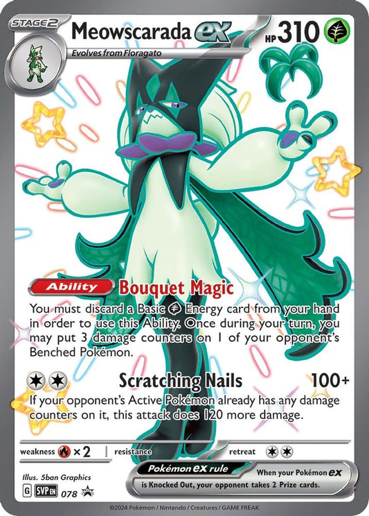 Meowscarada ex 078 Promo Scarlet & Violet Promo Holo NM/M