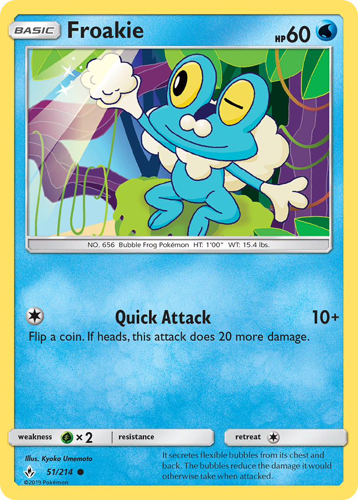 Froakie 51/214 Common Unbroken Bonds NM/LP
