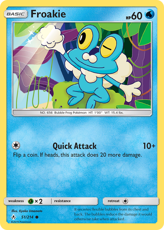 Froakie 51/214 Common Unbroken Bonds NM/LP