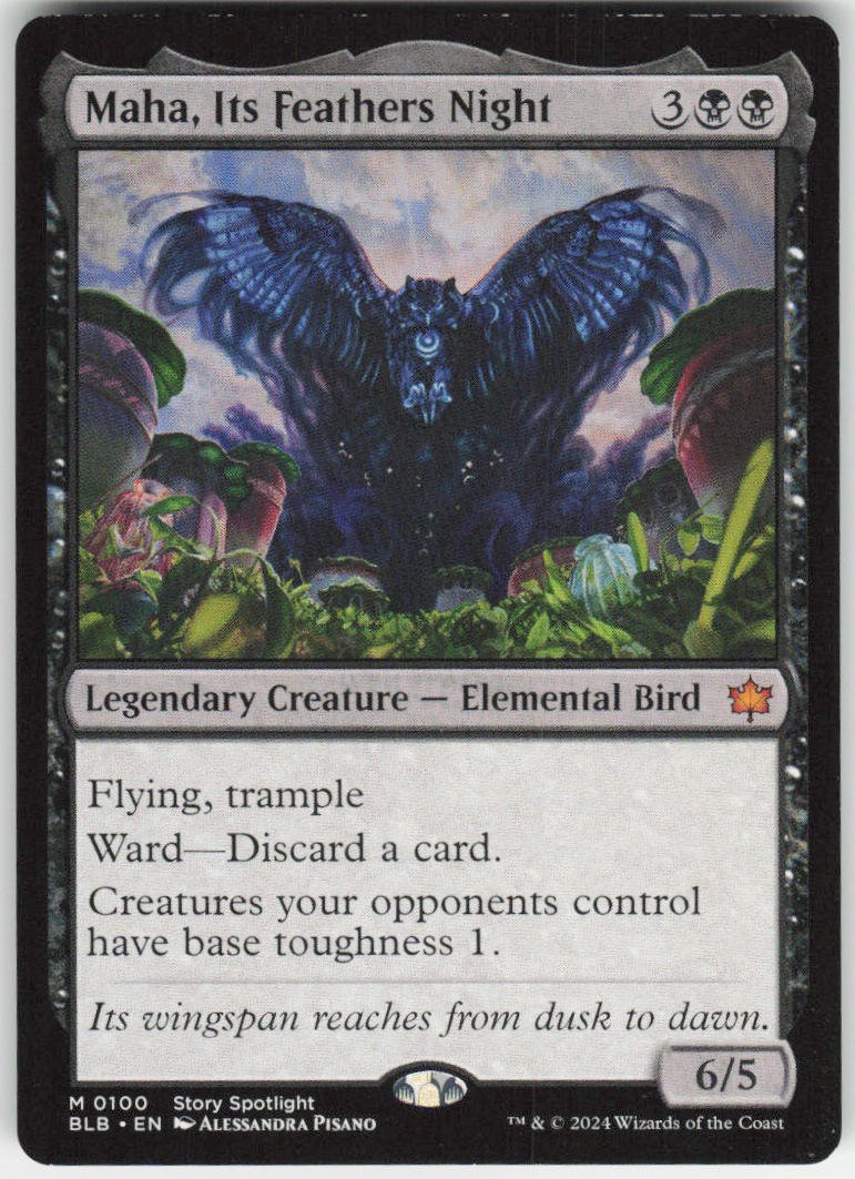 Maha, Its Feathers Night M Bloomburrow 100 NM
