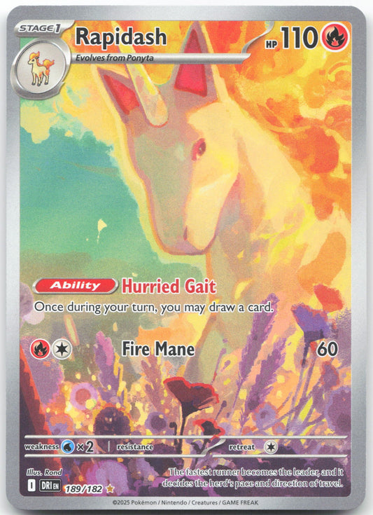 Rapidash - Illustration Rare SV10: Destined Rivals 189/182 NM
