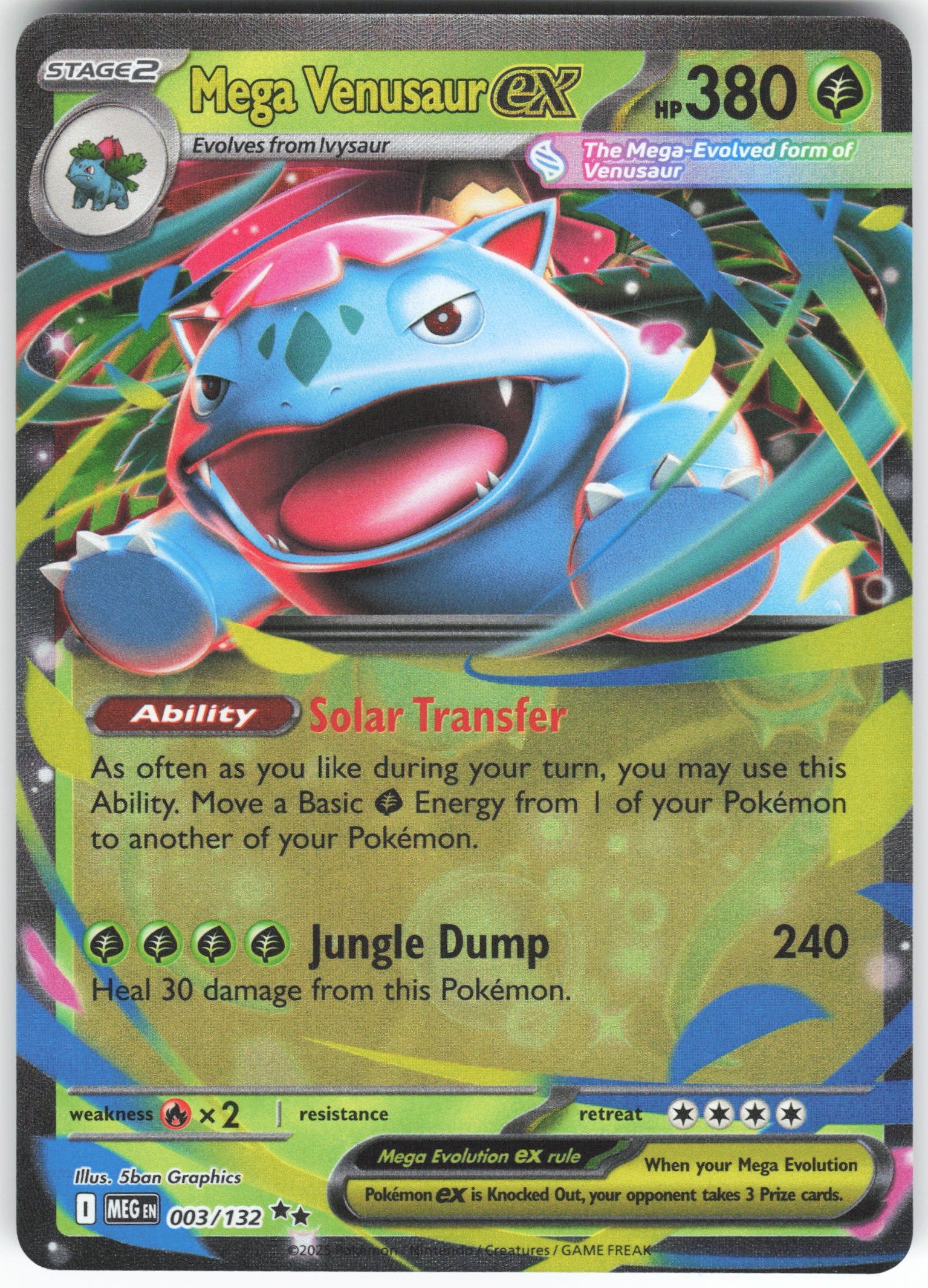 Mega Venusaur ex - Double Rare ME01: Mega Evolution 003/132 NM