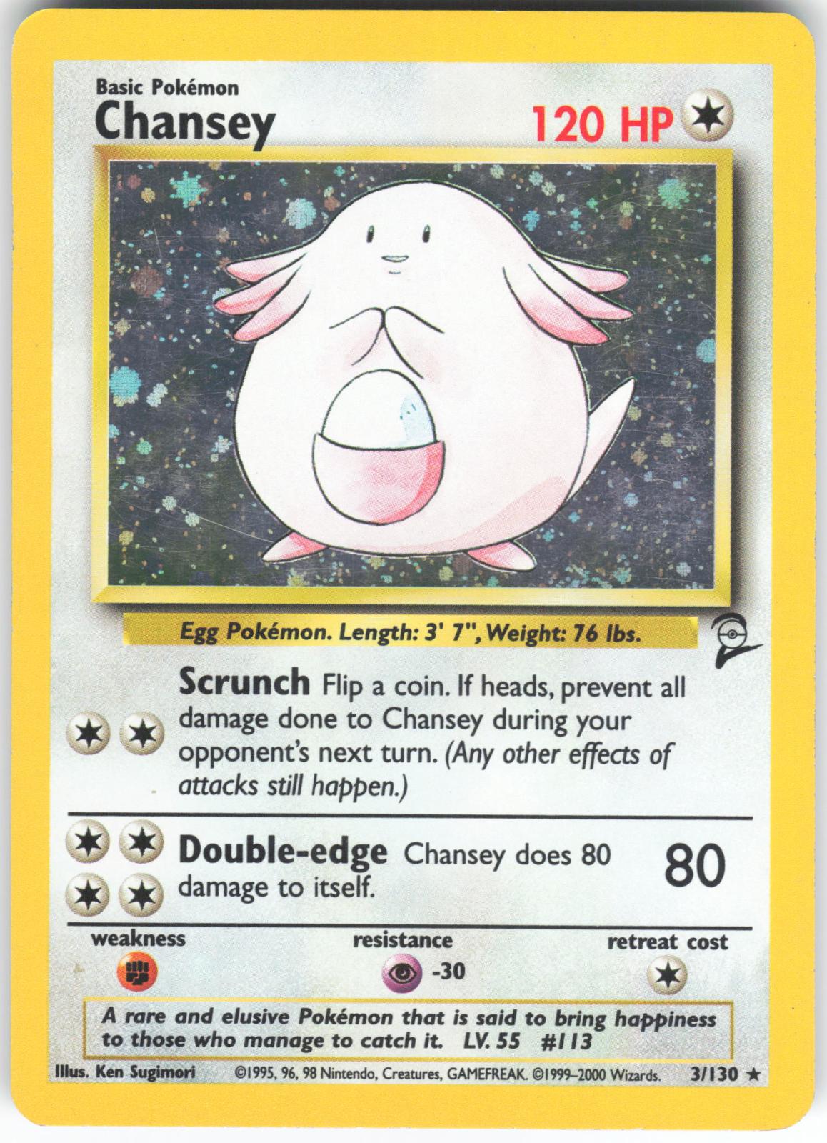 Chansey 3/130 Rare Base Set 2 Holo MP