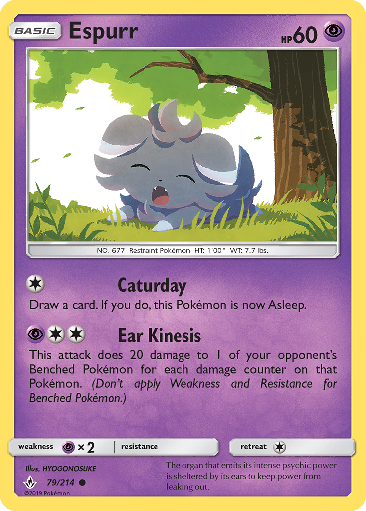 Espurr 79/214 Common Reverse Holo Unbroken Bonds NM/LP
