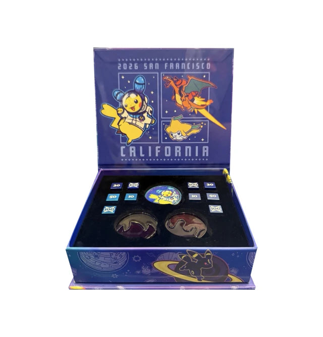 Pokemon Center Exclusive San Fransico World Championships 2026 | Pokemon XP Space Theme Coin Dice Marker Set
