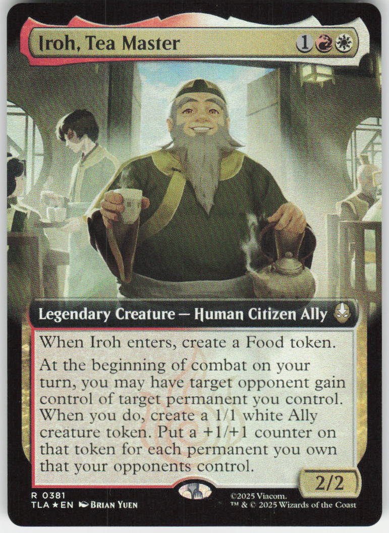 Iroh, Tea Master (Extended Art Foil) R Avatar: The Last Airbender 381 NM