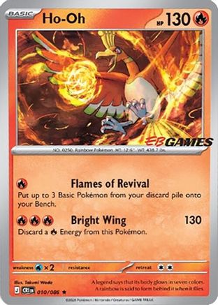 Ho-Oh (EB Games Exclusive) 010/086 Rare Miscellaneous Cards & Products Holo NM/M
