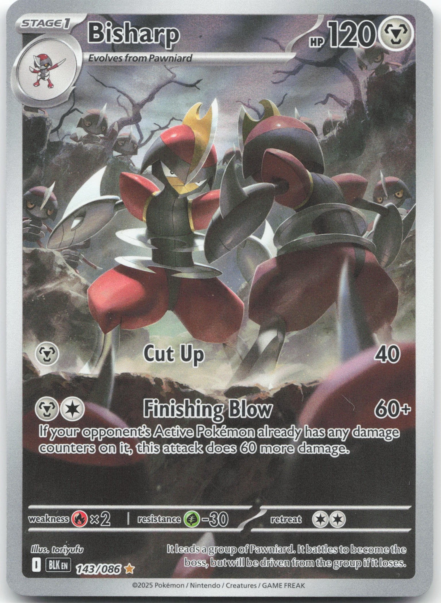 Bisharp - Illustration Rare SV: Black Bolt 143/086 NM