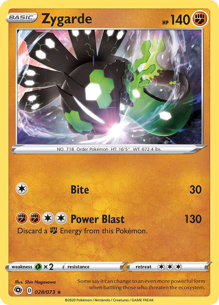 Zygarde 028/073 Rare Champion's Path Holo NM/LP