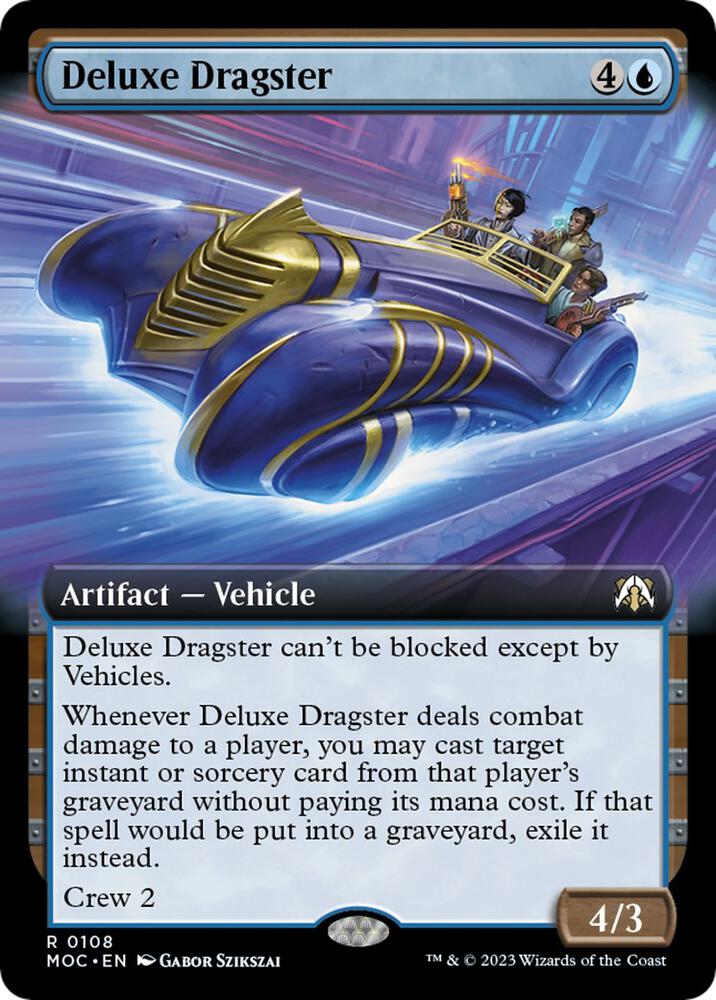 Deluxe Dragster (Extended Art) 108 Rare Commander: March of the Machine NM/M