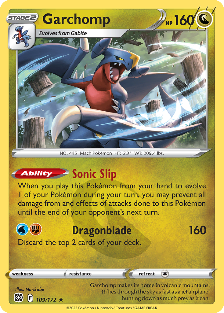 Garchomp 109/172 Rare Brilliant Stars Holo NM/LP