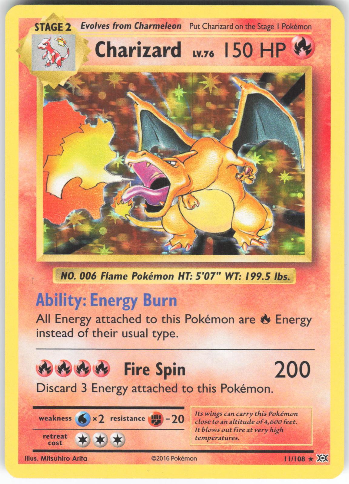 Charizard 11/108 Rare Evolutions Holo LP