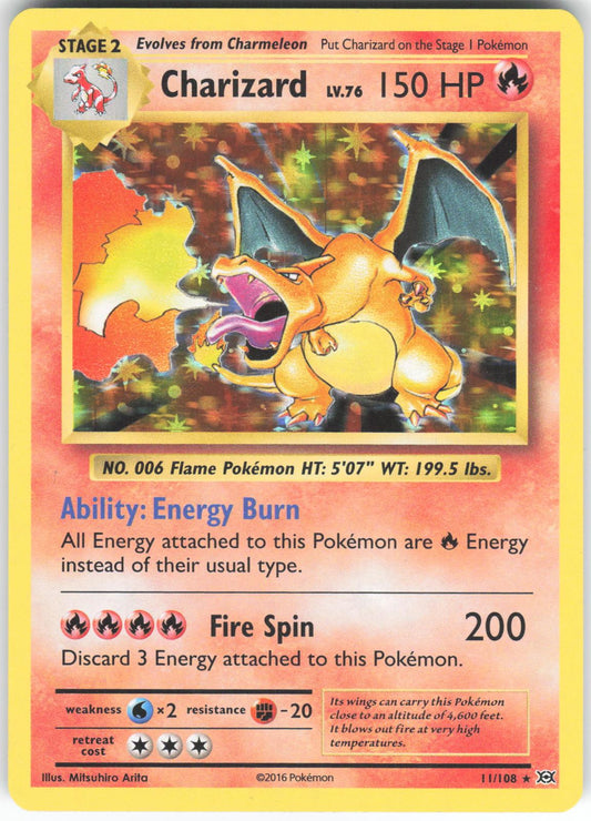 Charizard 11/108 Rare Evolutions Holo LP