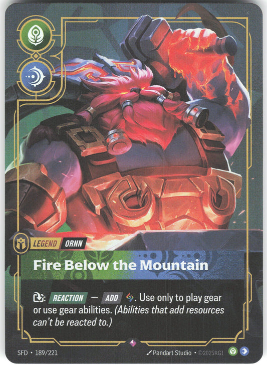 Ornn - Fire Below the Mountain Rare Spiritforged 189/221 NM