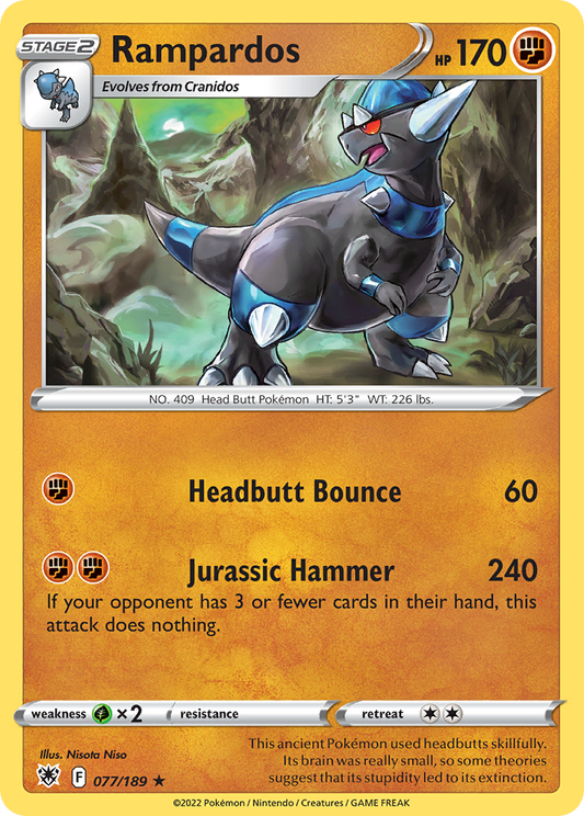 Rampardos 077/189 Rare Astral Radiance Holo NM/LP