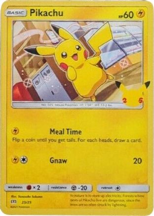 Pikachu 025/025 Promo McDonald's 25th Anniversary Promos Non-Holo NM/M