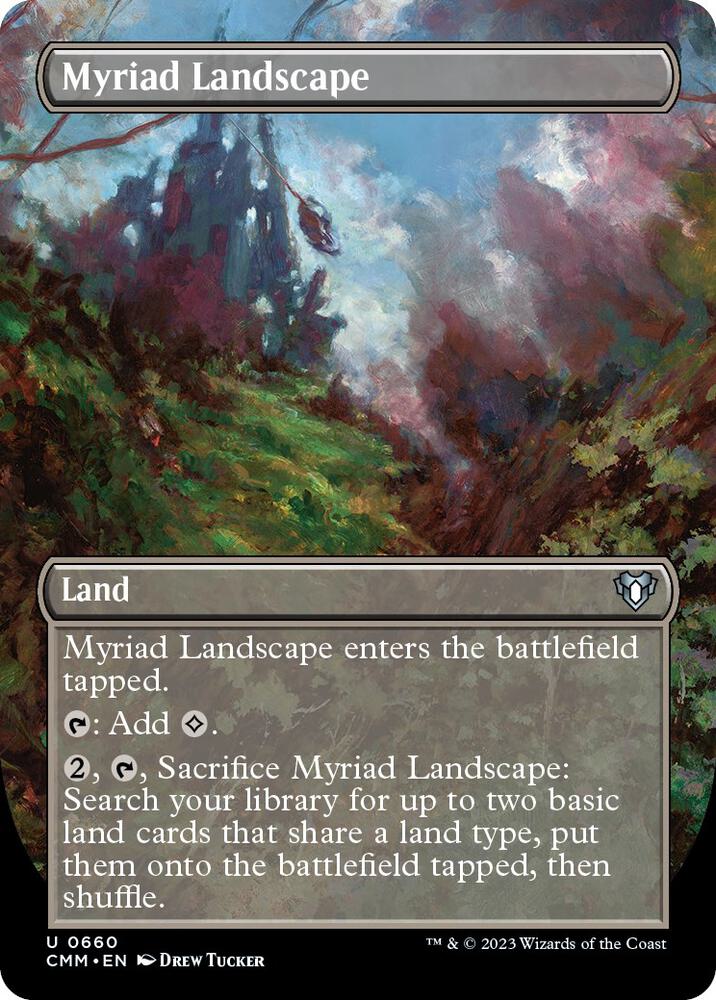 Myriad Landscape (Borderless) 660 Uncommon Commander Masters NM/M