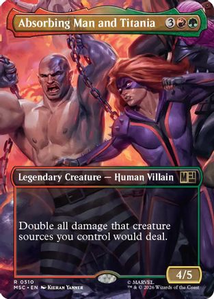 Absorbing Man and Titania (Borderless) 510 Commander: Marvel Super Heroes NM/M