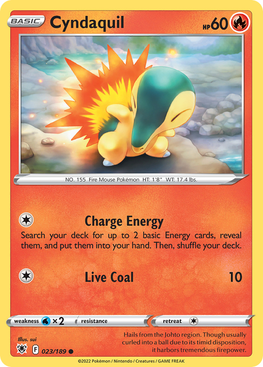 Cyndaquil 023/189 Common Reverse Holo Astral Radiance NM/LP