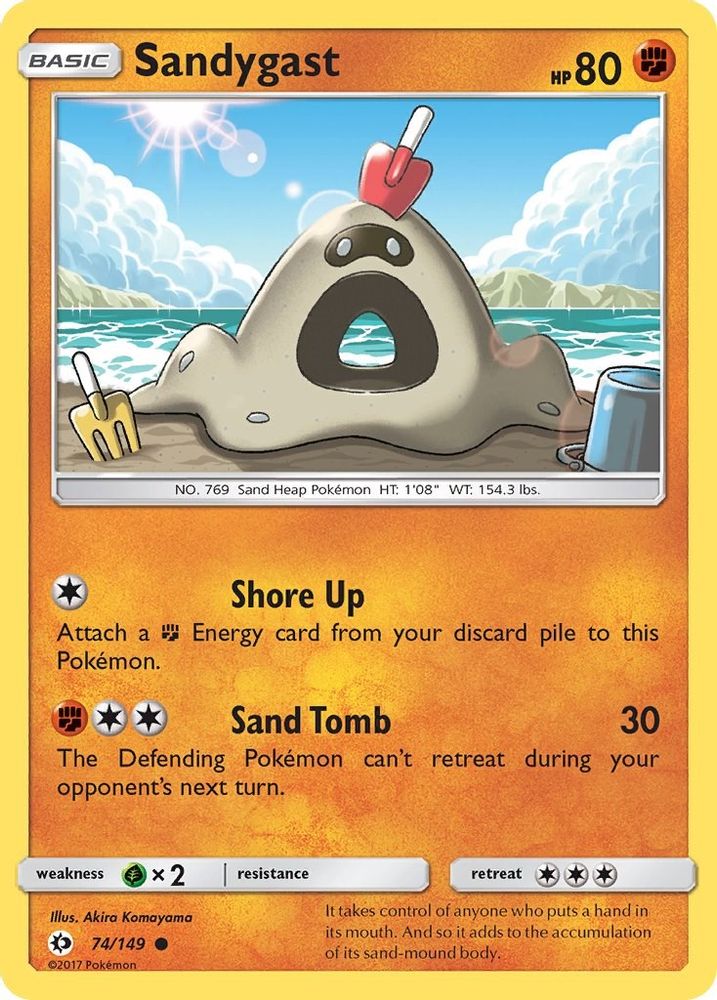 Sandygast 74/149 Common Reverse Holo SM Base Set NM/M