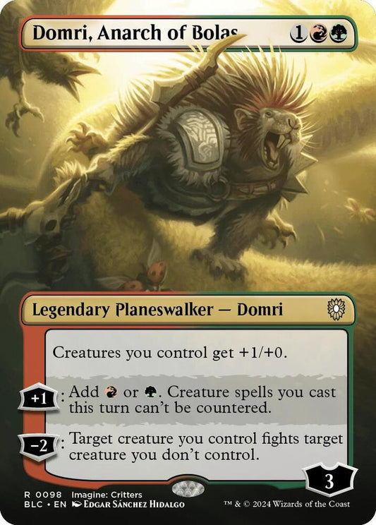 Domri, Anarch of Bolas (Borderless) 98 Rare Commander: Bloomburrow NM/M