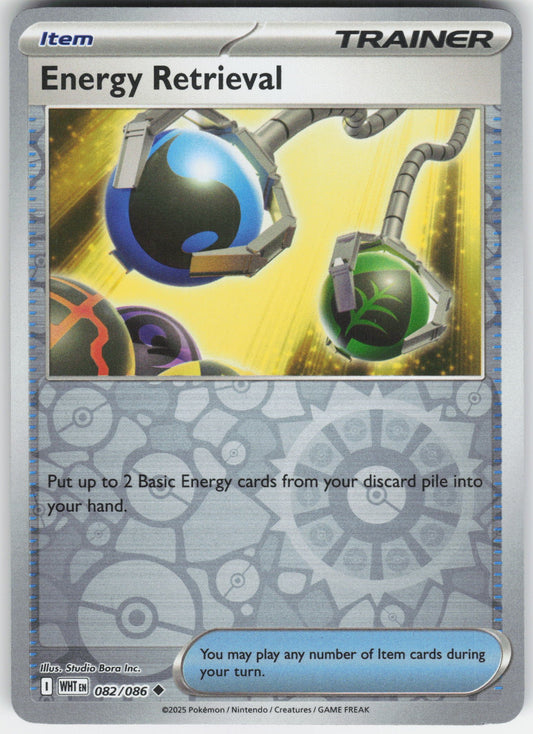 Energy Retrieval Uncommon SV: White Flare 082/086 NM Rev Holo