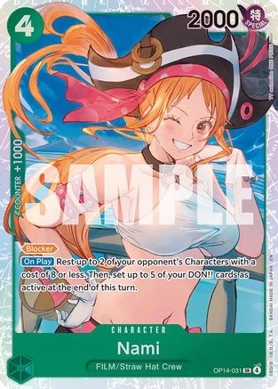 Nami OP14-031 Super Rare The Azure Sea's Seven NM/M