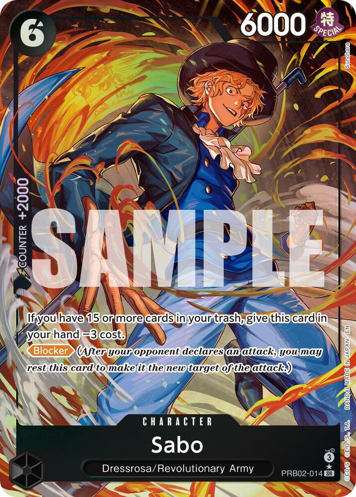 Sabo (Alternate Art) PRB02-014 Super Rare Premium Booster -The Best- Vol. 2 NM/M