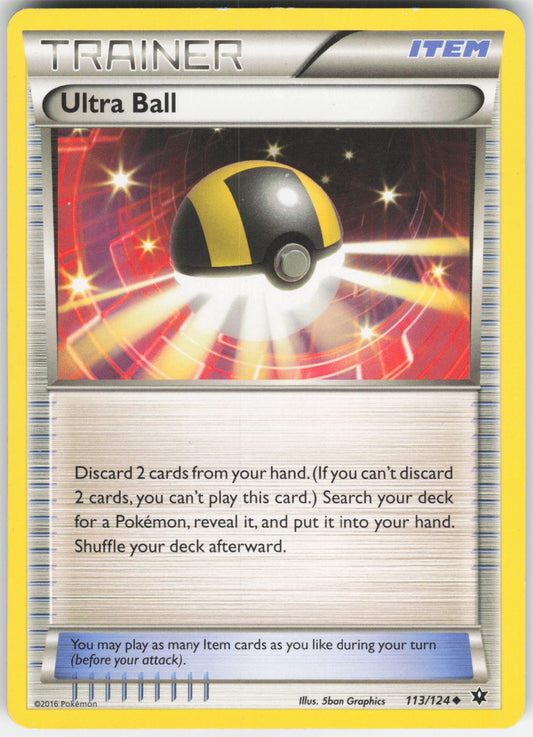 Ultra Ball Uncommon XY - Fates Collide 113/124 NM
