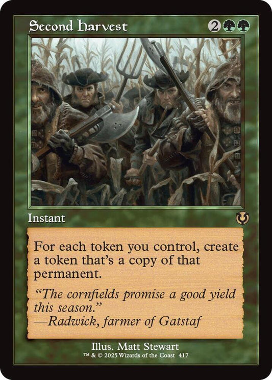Second Harvest (Retro Frame) 417 Foil Rare Innistrad Remastered NM/M