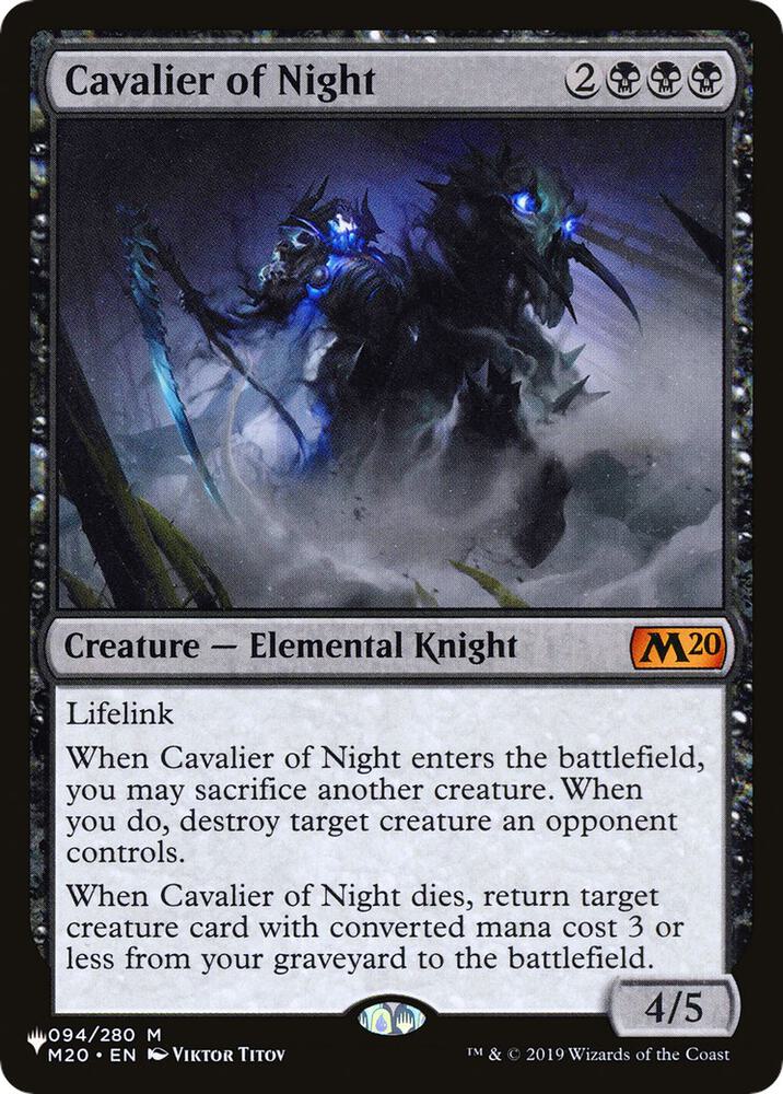 Cavalier of Night 094/280 Mythic The List Reprints NM/M