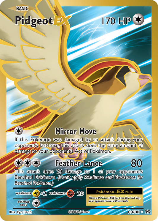 Pidgeot EX 104/108 Ultra Rare Evolutions NM/M
