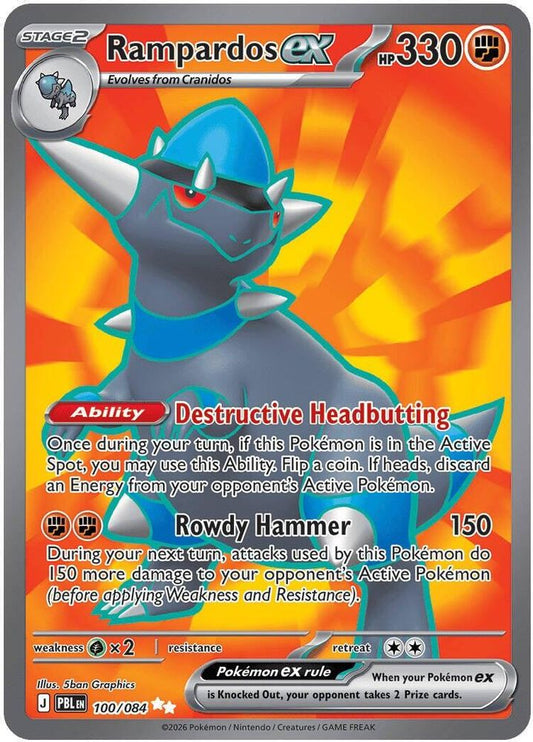 Rampardos ex 100/084 Ultra Rare Pitch Black NM/M