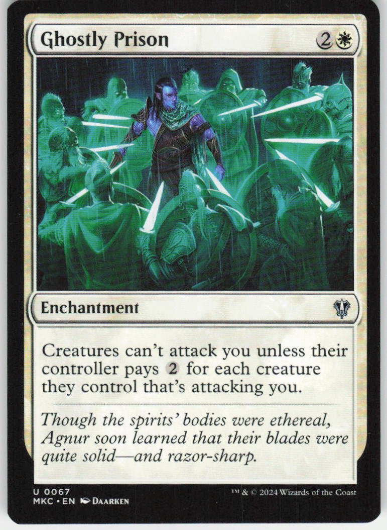 Ghostly Prison U Commander: Kaldheim 26 NM