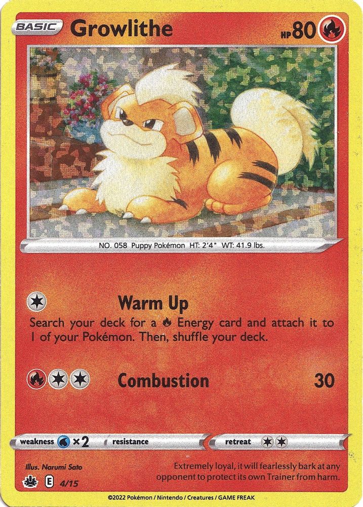 Growlithe 004/015 Promo McDonald's Promos 2022 Holo NM/LP