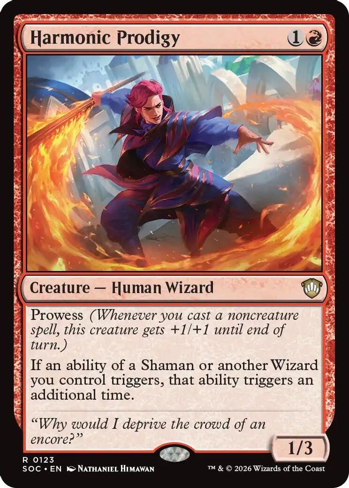 Harmonic Prodigy 123 Rare Commander: Secrets of Strixhaven NM/M