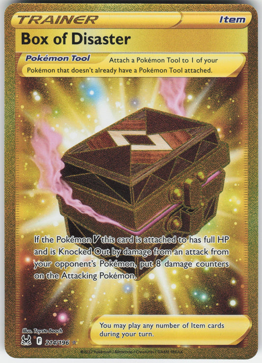 Box of Disaster (Secret) Secret Rare SWSH11: Lost Origin 214/196 NM