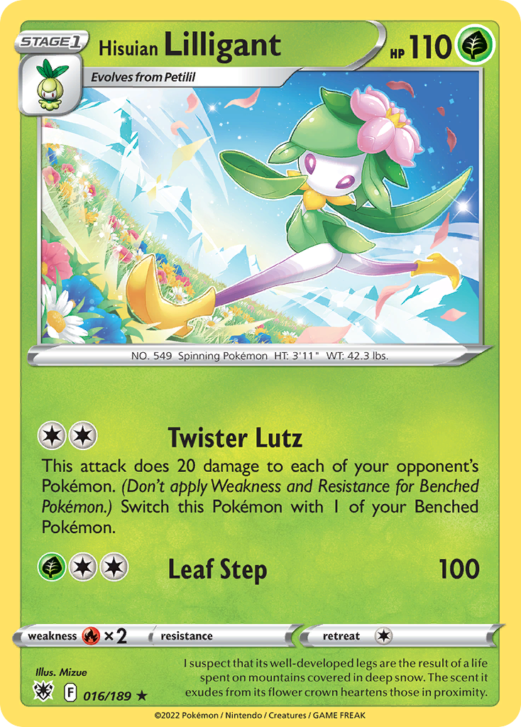 Hisuian Lilligant 016/189 Rare Astral Radiance Holo NM/LP