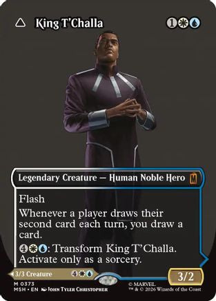 King T'Challa (Borderless) (0373) 373 Foil Mythic Marvel Super Heroes NM/M
