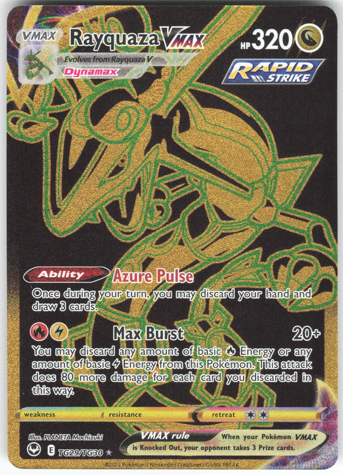 Rayquaza VMAX TG29/TG30 Secret Rare Silver Tempest Trainer Gallery NM/M