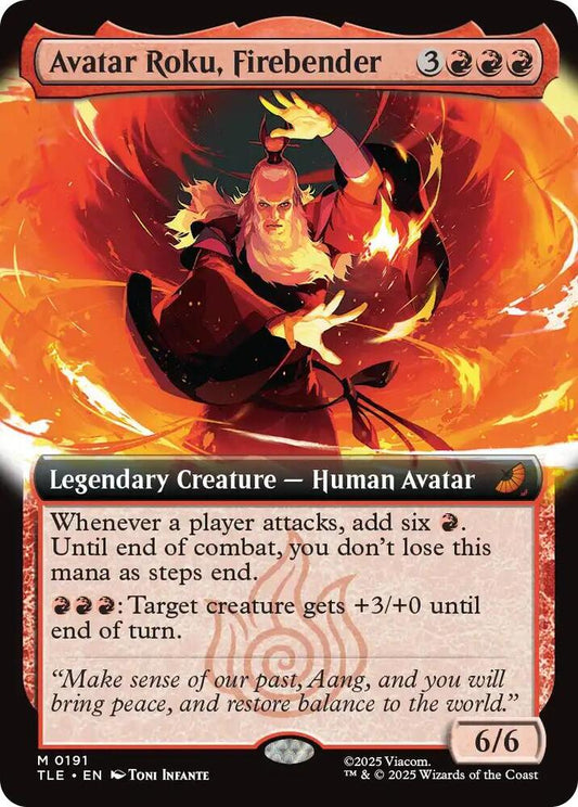 Avatar Roku, Firebender (Extended Art) 191 Avatar: The Last Airbender: Eternal-Legal NM/M