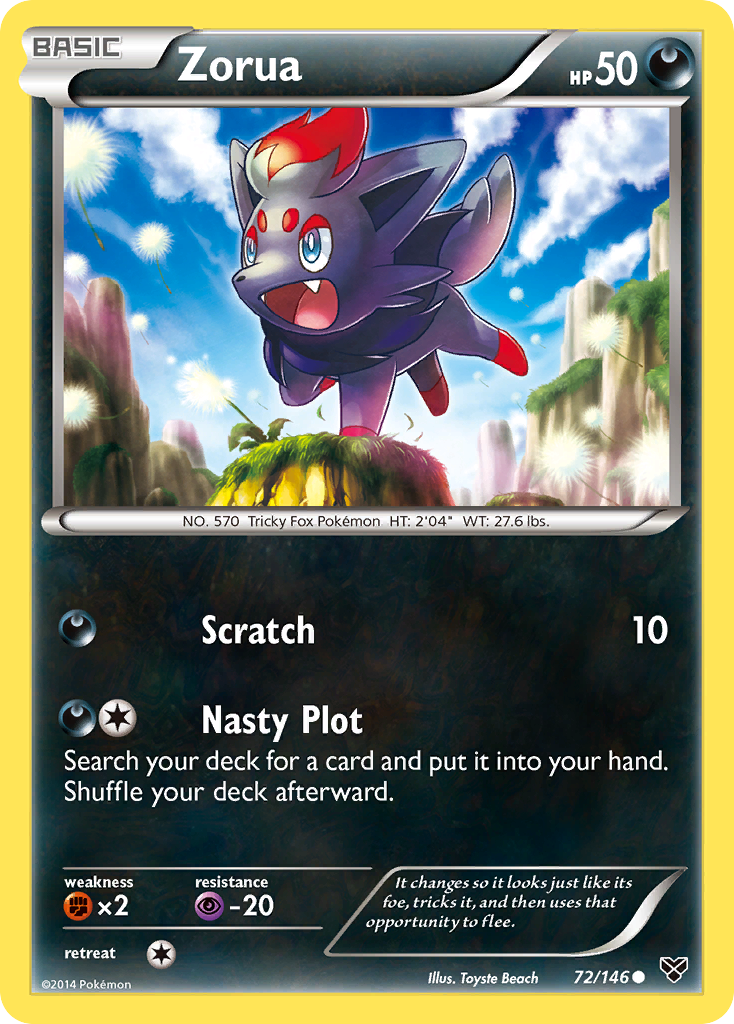 Zorua 72/146 Common XY Base Set NM/LP