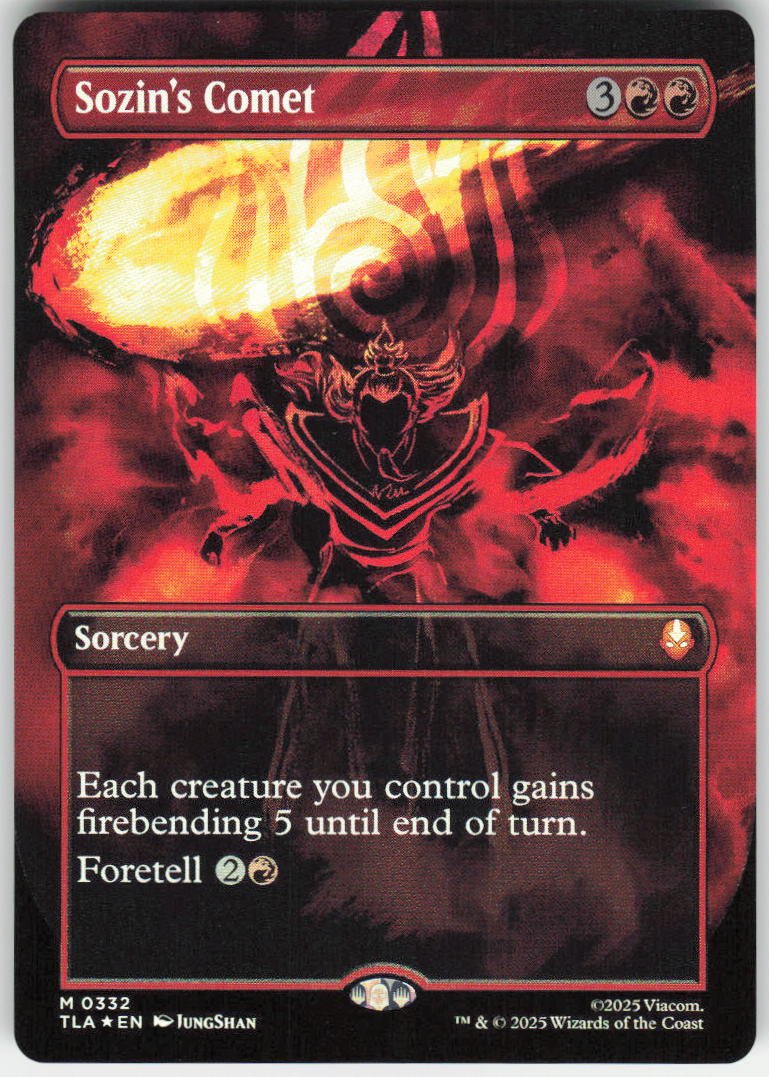 Sozin's Comet (0332) (Borderless Foil) M Avatar: The Last Airbender 332 NM