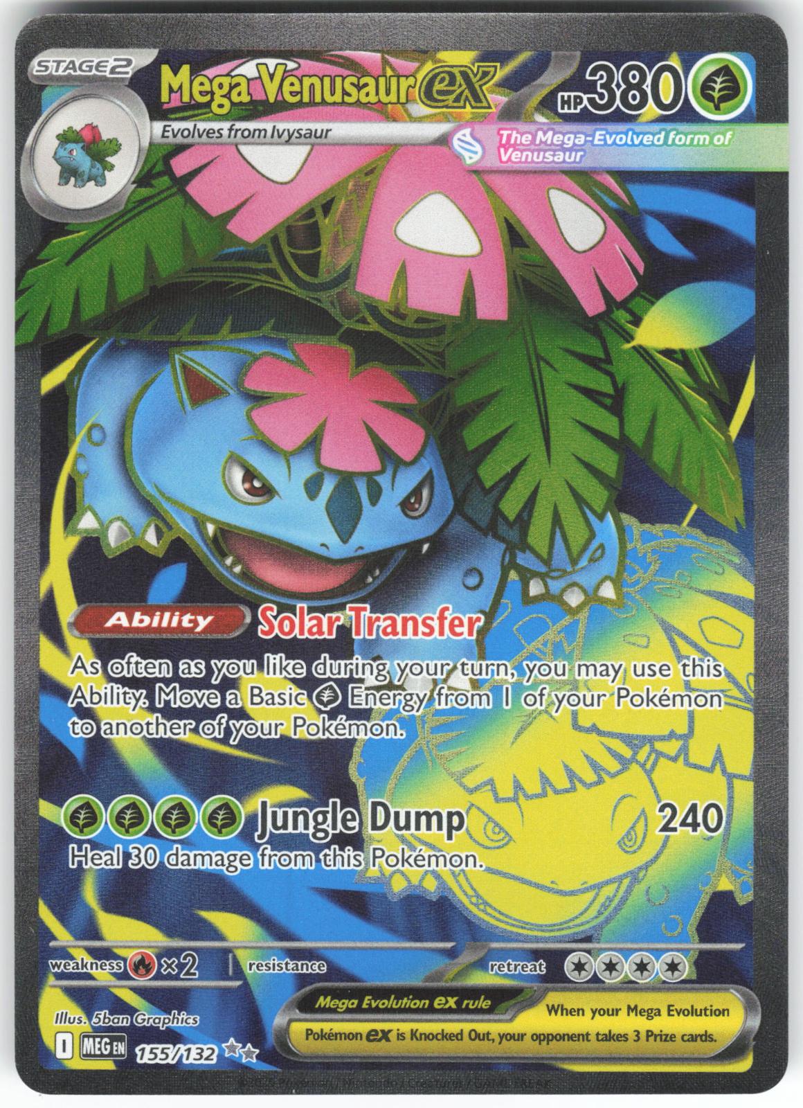 Mega Venusaur ex (oc) 155/132 Ultra Rare Mega Evolution NM/M