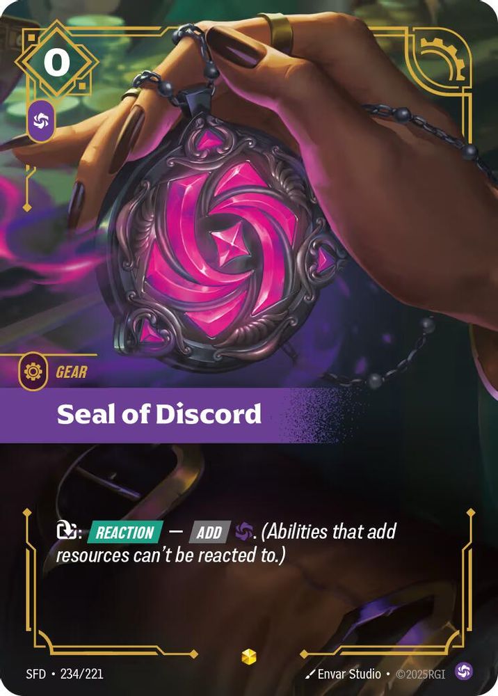 Seal of Discord (Overnumbered) 234/221 Showcase Spiritforged NM/M