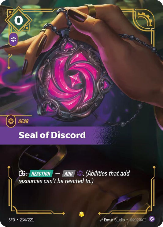 Seal of Discord (Overnumbered) 234/221 Showcase Spiritforged NM/M