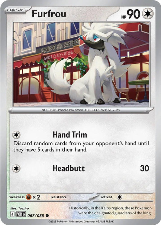Furfrou 067/088 Common Reverse Holo Perfect Order NM/M