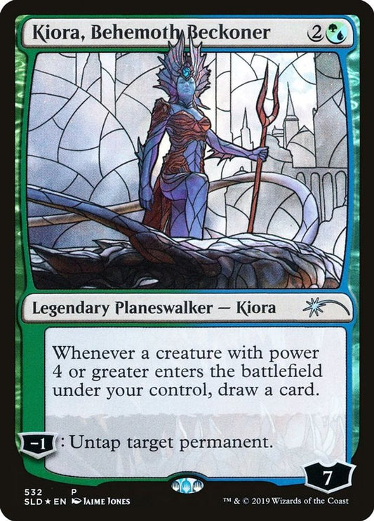 Kiora, Behemoth Beckoner (Stained Glass) 532 Foil Secret Lair Drop Series Holo NM/M