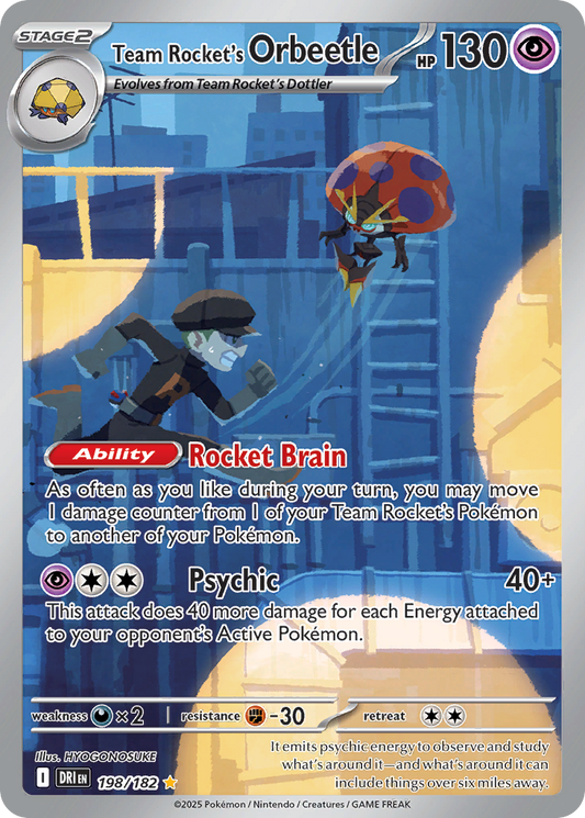 Team Rocket's Orbeetle 198/182 Illustration Rare Destined Rivals NM/M
